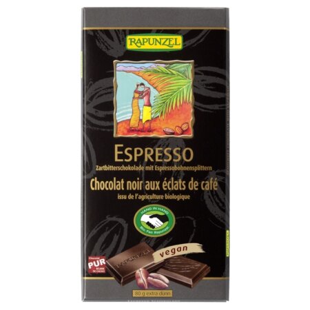 Rapunzel Horká čokoláda 51% Espresso BIO Vegan 80g