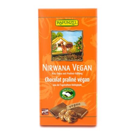 Rapunzel Ryžová čokoláda s nugátovou náplňou Nirwana BIO Vegan 100g