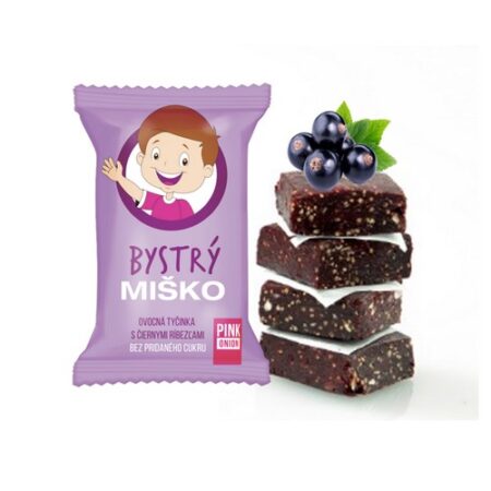 Detská ovocná tyčinka s čiernymi ríbezľami - Bystrý Miško 20g Pink Onion