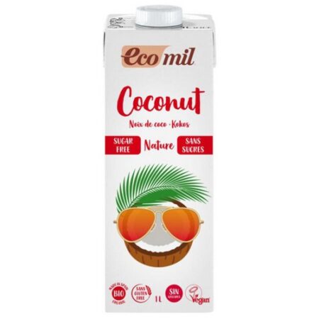Ecomil Kokosový nápoj bez cukru bezlepkový BIO 1l
