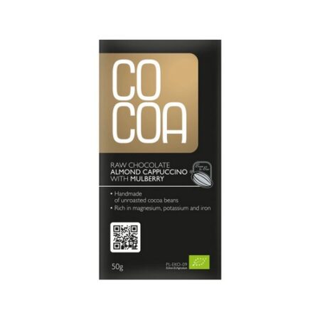 Cocoa Horká čokoláda cappuccino mandle BIO RAW Vegan 40g