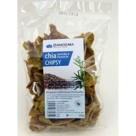 Chipsy hrachové s Chia a rozmarínom 100g Damodara