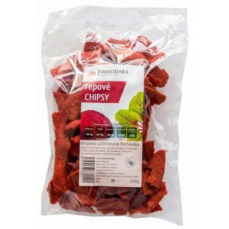 Hrachové chipsy - červená repa 100g Damodara