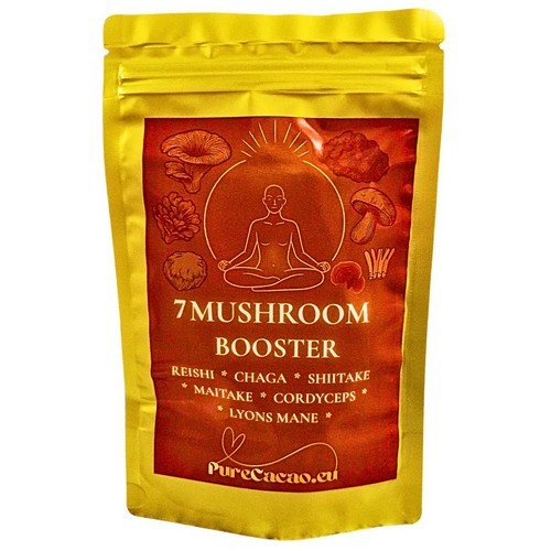 Pure Cacao 7 druhov húb booster mix Organic 50g