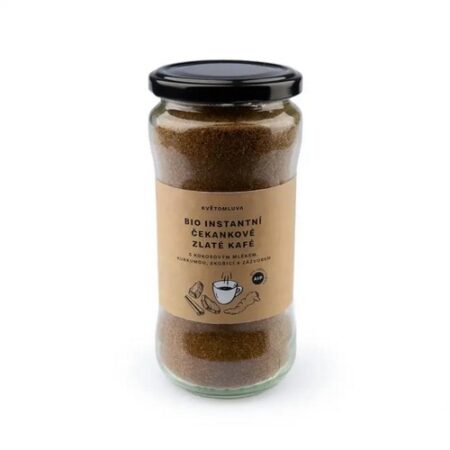 Květomluva Instantné čakankové Zlaté kafé AIP s kokosovým mliekom, kurkumou BIO 115g