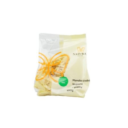 Mandle sladké lúpané - plátky 100g NJ