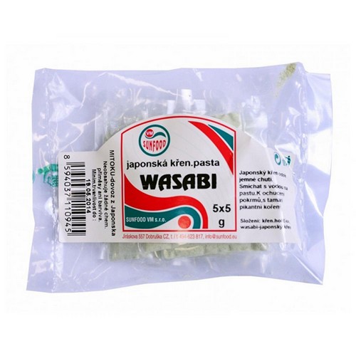 SunfoodJaponská chrenová pasta Wasabi 5x5g