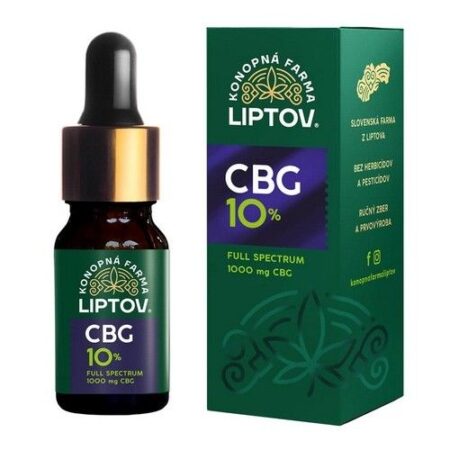 Konopná farma Liptov Konopný olej CBG 10% 10ml