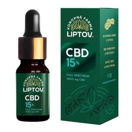 Konopná farma Liptov Konopný olej CBD 15% 10ml