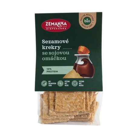 Zemanka Špaldové krekry so sezamom a sójovou omáčkou BIO 100g
