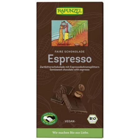 Rapunzel Horká čokoláda 51% Espresso BIO Vegan 80g