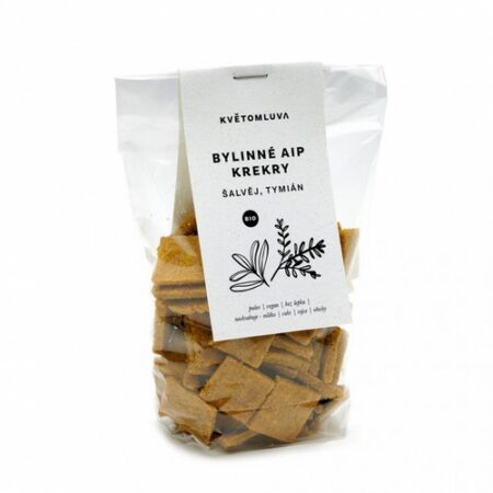 Květomluva Bylinné krekry AIP - šalvia, tymián BIO 100g