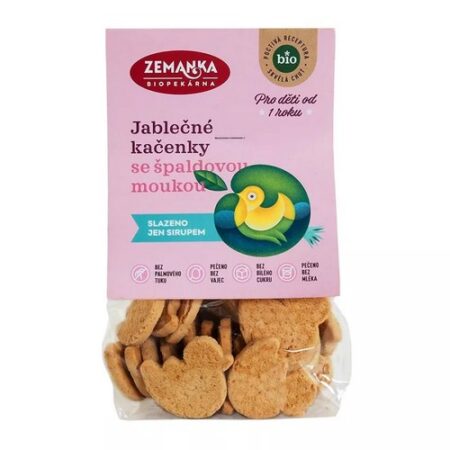 Zemanka Jablkové kačiatka so špaldovou múkou BIO 100g