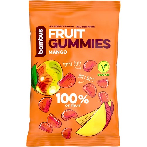 Bombus Fruit energy gummies mangové kúsky 35g