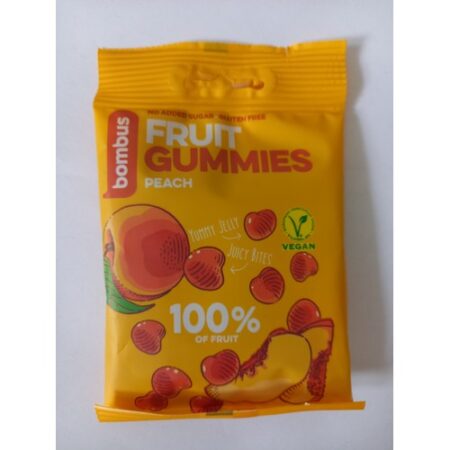 Bombus Fruit energy gummies broskyňové kúsky 35g