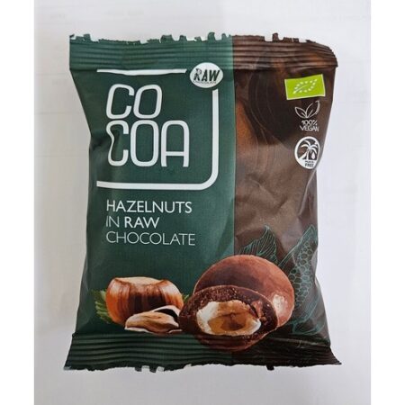 Lieskovce v RAW Bio čokoláde  70g COCOA