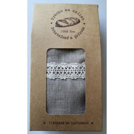 Vrecko na chlieb ľanové 45x24 cm