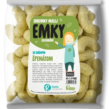 Ravita Kukuričné chrumky malej Emky so špenátom 40g