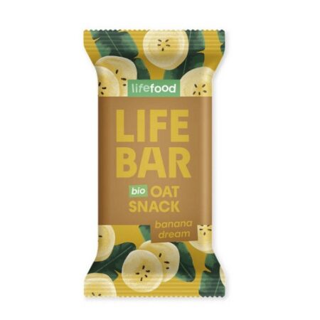 Lifefood Ovsená tyčinka Lifebar Oat snack banán BIO 40g