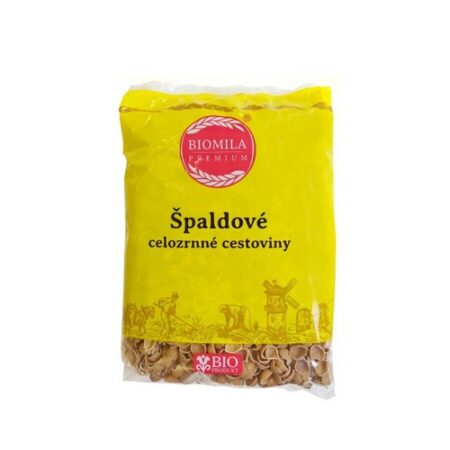 Biomila Špaldové celozrnné cestoviny mušličky BIO 400g