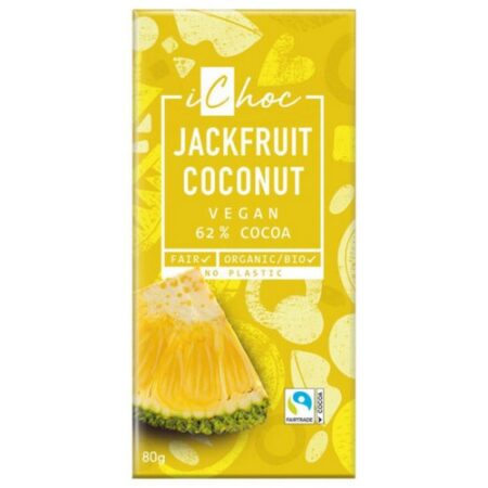iChoc Ryžová čokoláda Jackfruit Coconut BIO Vegan 80g