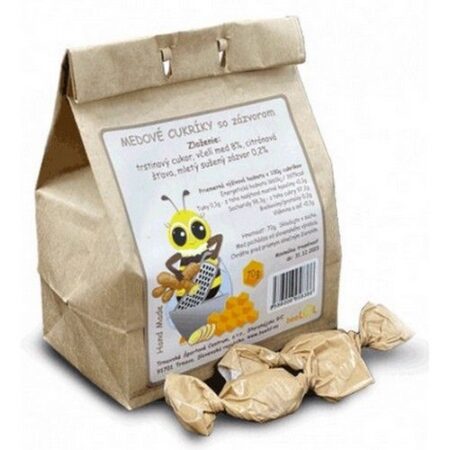 Beelol Medové cukríky so zázvorom 70g