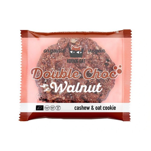 Kookie Cat sušienka dvojitá čokoláda a vlašský orech BIO 50g
