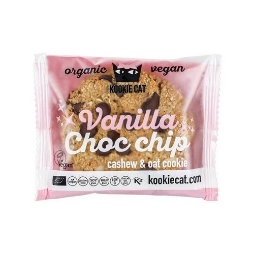 Kookie Cat sušienka vanilková s čokoládovými kúskami BIO 50g
