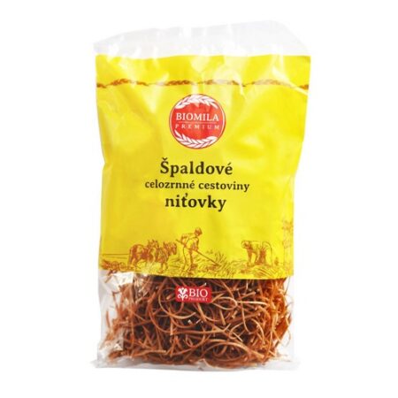 Biomila Špaldové celozrnné cestoviny niťovky BIO 250g