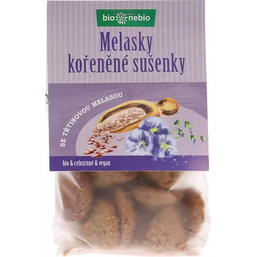 Bio Nebio Melasky korenené sušienky s trstinovou melasou BIO 150g