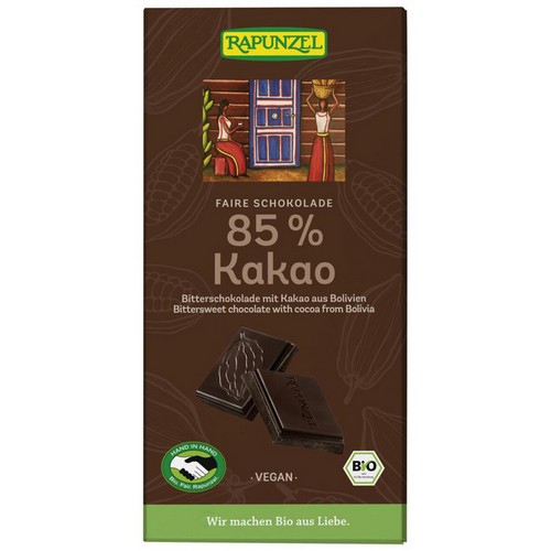 Rapunzel Horká čokoláda 85% BIO 80g