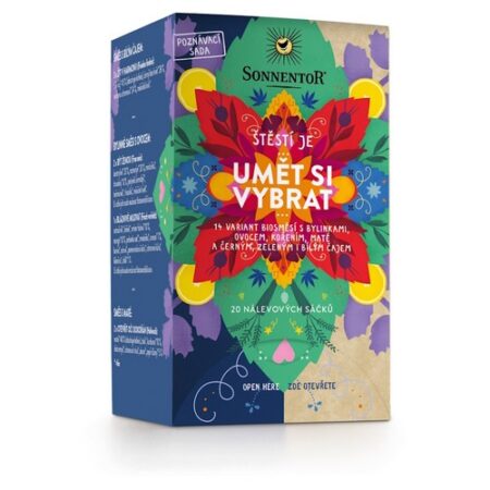 Sonnentor Šťastie je vedieť si vybrať porciovaný čaj BIO 31,2g