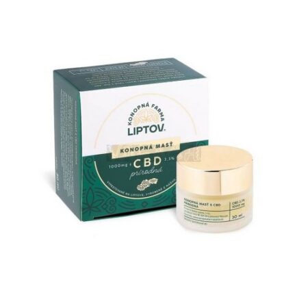 Konopná farma Liptov Konopná masť CBD 1000mg 3,3% prírodná 30ml