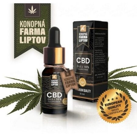 Konopná farma Liptov Konopný olej CBD 10% 10ml