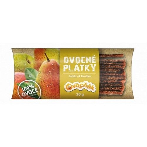 Toko farm Ovocné plátky Ovocňák – Jablko a hruška 100% 20g