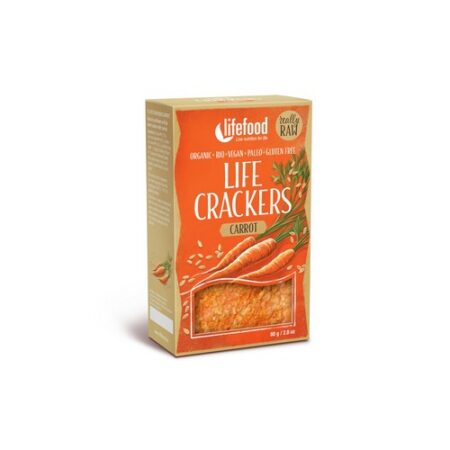 Lifefood Slané raw krekry mrkvové BIO 80g