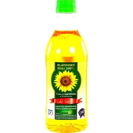 Klátovský slnečnicový olej na vyprážanie de luxe 1l