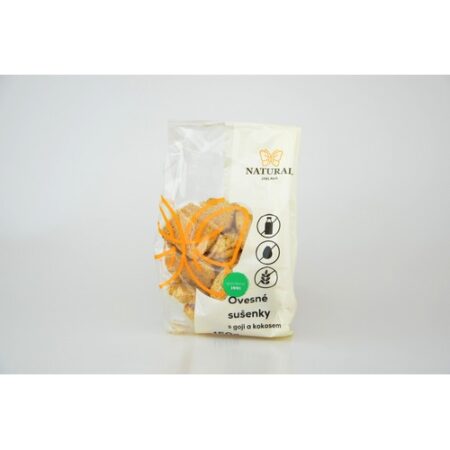 Natural Jihlava Ovsené sušienky s goji a kokosom 150g