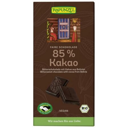 Rapunzel Horká čokoláda 85% BIO 80g